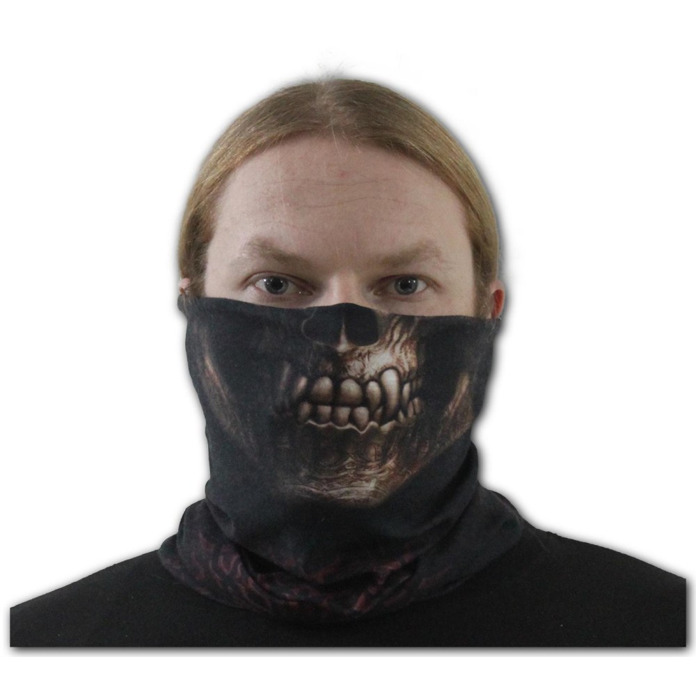 Spiral - GOTH SKULL Snood/Scarf - Face mask - Black